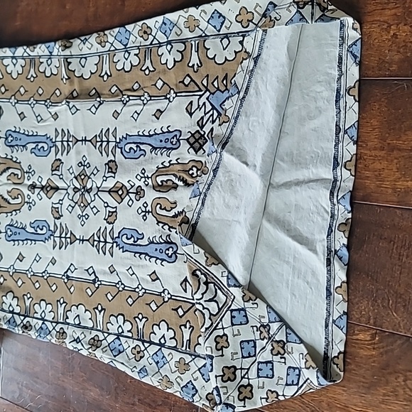 Tory Burch Moroccan Aztec Cream And Blue T-Shirt Dress size small - Picture 4 of 5